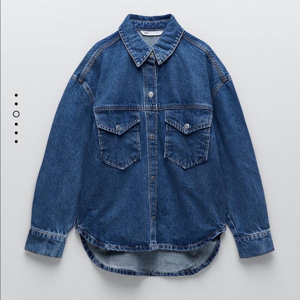 On sale Zara oversized denim shirt - Picture 15 of 16